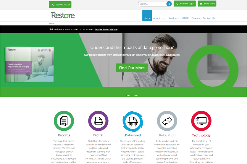 Restore Website Design