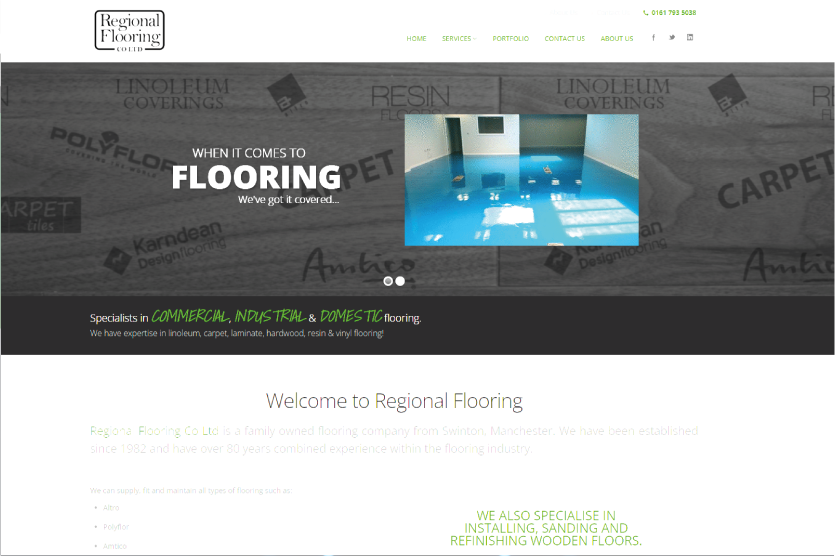 Regional Flooring Website Design